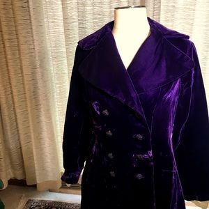 Vintage velour full length hand made coat.